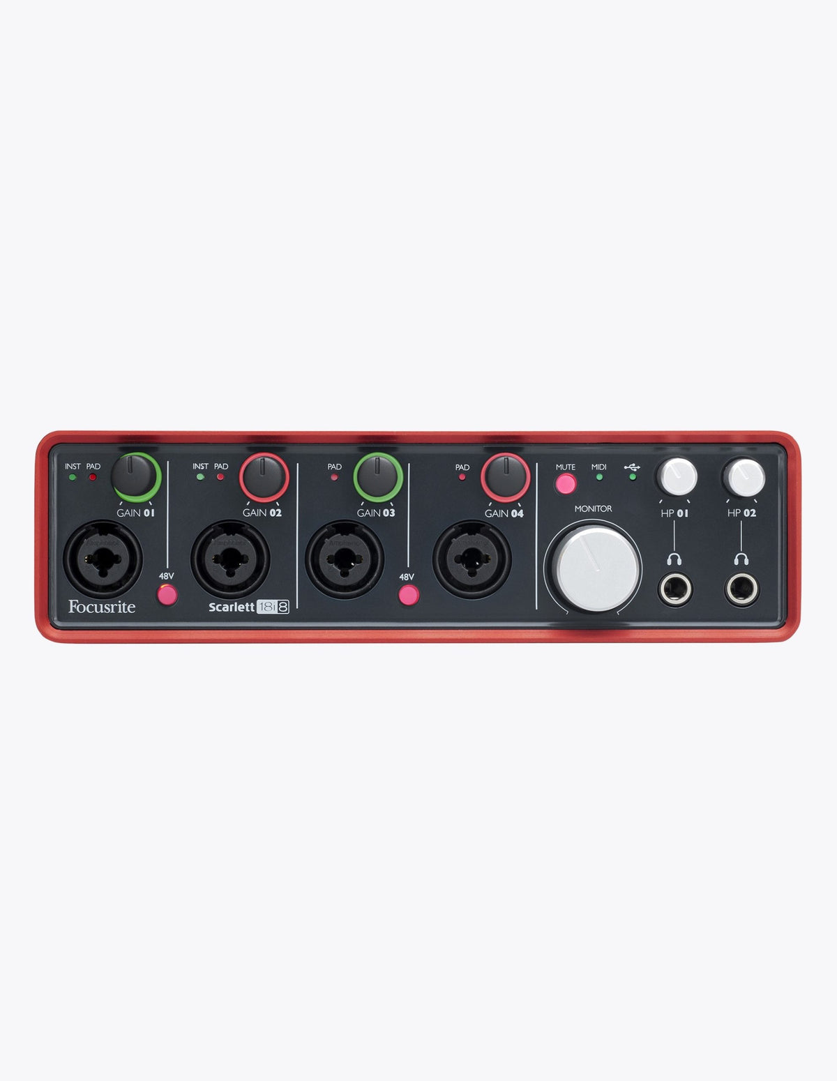 18i8 Rear Focusrite Scarlett 18i8 Mod - Standard – Black Lion Audio Mod Shop